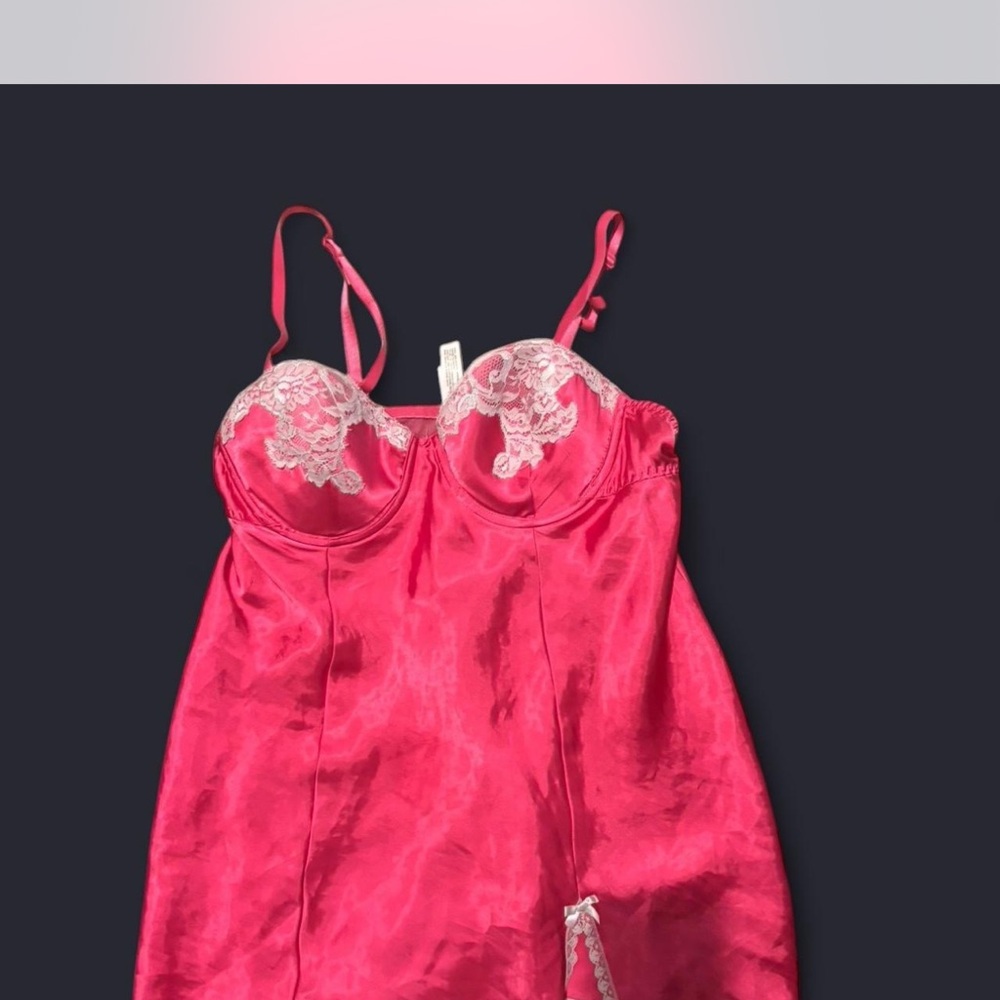 Pink Lace Trim Chemise